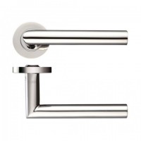 Zoo ZCS010SS 19mm Mitred Lever on Rose Door Handles G304 Satin Stainless Steel 16.27