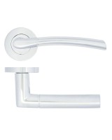 Door Handles Stanza Andorra Lever on Round Rose Polished Chrome ZPA100-CP 11.36