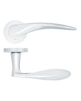 Door Handles Stanza Merida Lever on Round Rose Polished Chrome ZPA070-CP 10.81