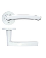 Door Handles Stanza Santiago Lever on Round Rose Polished Chrome ZPA020-CP 10.93