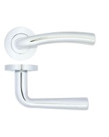 Door Handles Stanza Seville Lever on Round Rose Polished Chrome ZPA050-CP 10.42