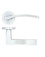 Door Handles Stanza Toledo Lever on Round Rose Polished Chrome ZPA030-CP 10.17