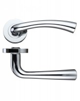 Door Handles Stanza Florence Lever on Round Rose Polished Chrome ZPZ020CP 15.51