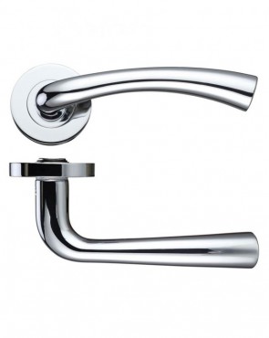 Door Handles Stanza Florence Lever on Round Rose Polished Chrome ZPZ020CP
