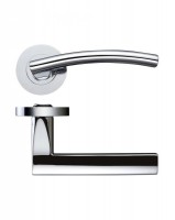 Door Handles Stanza Amalfi Lever on Round Rose Polished Chrome ZPZ080CP 15.51