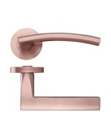 Door Handles Stanza Amalfi Lever on Round Rose Tuscan Rose Gold ZPZ080-TRG 16.05