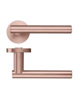 Door Handles Stanza Lucca Lever on Round Rose Tuscan Rose Gold ZPZ090-TRG 17.61