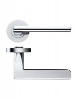 Door Handles Stanza Venice Lever on Round Rose Polished Chrome ZPZ070CP 15.51