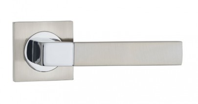 Door Handles on Square Rose Fortessa Ares SNP/PCP