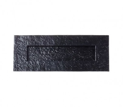 Foxcote Foundries FF38 Traditional Plain Letter Plate Black Antique
