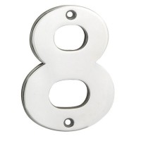 Door Number Steelworx NUM10108BSS 100mm No 8 Polished Stainless Steel 10.31
