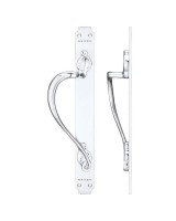 Pull Handle on Art Nouveau Backplate 377mm x 42mm Fulton & Bray FB114LCP Left Hand Polished Chrome 67.49