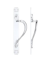 Pull Handle on Art Nouveau Backplate 377mm x 42mm Fulton & Bray FB114RCP Right Hand Polished Chrome 67.49