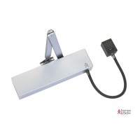 Arrow Electromagnetic Hold Open Swing Free Door Closer Silver with Matching Arm 624UEM 159.40