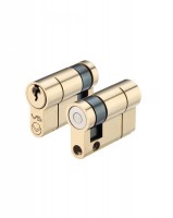 Vier Euro Single Cylinder 45mm 5 pin Polished Brass 9.15