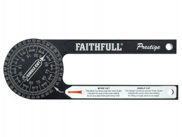 Faithfull Prestige Mitre Saw Protractor Black Aluminium 32.13