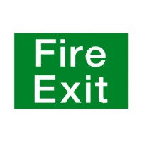 Fire Exit Sign 100 x 100mm BS75 Rigid Self Adhesive BS5499 3.96