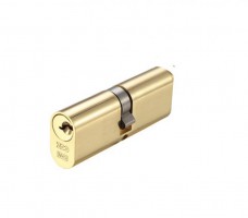 Vier Oval Double Cylinder 70mm 5 pin Polished Brass 12.62