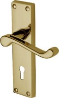 Marcus PR600-PB Malvern Lever Lock Door Handles Polished Brass 19.78