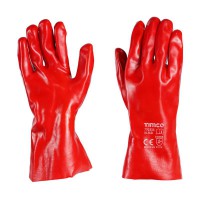 Red PVC Gauntlets Gloves Size XL(10) 4.01