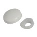 Plastic Dome Screw Cover Caps White Pack of 100
