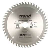 Trend Circular Saw Blade CSB/PT16048 CraftPro TCT 160mm 48T 20mm 44.29