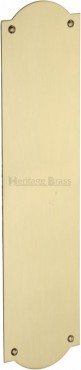 Heritage Brass Shaped Finger Plate 305mm x 77mm S640-SB Satin Brass