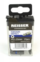 Reisser Torsion Impact Screwdriver Bit Pozi PZ2 25mm Tic Tac Box of 25 14.09
