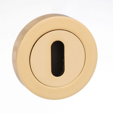 Mediterranean Lever Key Escutcheon M-ESC-K-BP Polished Brass Plated (Sold In Pairs)