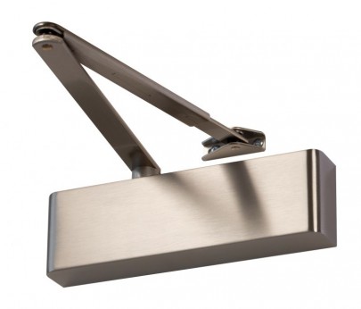 Synergy Door Closer S600 Size 2 - 4 with Backcheck Semi Radius Cover Satin Stainless Steel