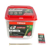 Timco C2 Clamp-Fix Premium Screws TX Drive Tub of 300 5.0mm x 100mm 37.75