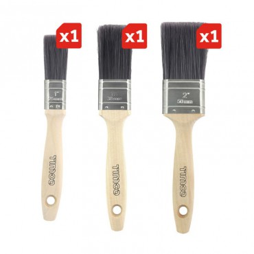 Timco Professional Synthetic Paint Brushes Set of 3