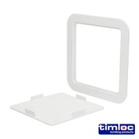 Timloc Access Panel Clip Fit 205mm x 205mm White 16.32