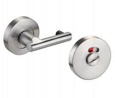 Toilet Cubicle Door Lock with Indicator Pilaster Turn T206SA Satin Aluminium 35.74
