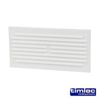 Timloc White Louvered Vent with Flyscreen 166mm x 85mm 3.54