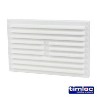 Timloc White Louvered Vent with Flyscreen 260mm x 170mm 4.70