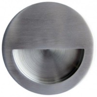 Flush Handle Circular Half Moon Secret Fix 90mm Diameter Satin Stainless Steel 10.32