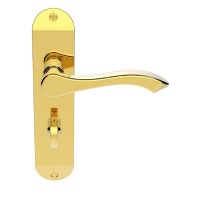 Carlisle Brass Door Handles DL182 Andros Lever Bathroom Lock Polished Brass 39.14