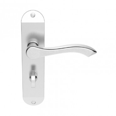 Carlisle Brass Door Handles DL182SC Andros Lever Bathroom Lock Satin Chrome