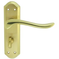 Carlisle Brass Door Handles DL452SBPB Lytham Lever Bathroom Lock SBPB 39.62
