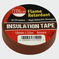 PVC Electrical Insulation Tape 25M x 18mm Brown 1.12