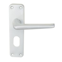 Eurospec Budget Door Handles LPU4004SAA Oval Profile Lock Satin Aluminium 6.24