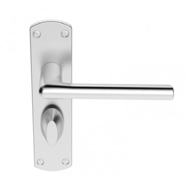 Serozzetta Door Handles SZC013SC Uno Bathroom Lock Satin Chrome