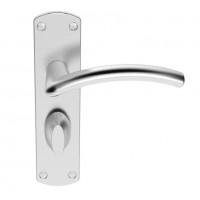 Serozzetta Door Handles SZC033SC Tres Bathroom Lock Satin Chrome 21.59