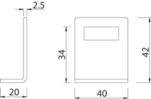 Angle Keep T250 for Cubicle Door Indicator Locks.