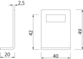 Angle Keep T251 for Cubicle Door Indicator Locks.