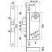 Click For Bigger Image: Assa 8765 High Security Sashlock Dimensions.