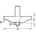 Click For Bigger Image: Trend C169 Bearing guided ogee panel router cutter 17.5mm radius dimensions view.