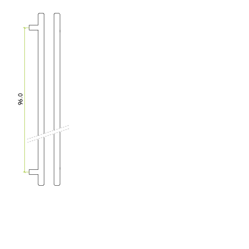 Fulton & Bray TDFPT-96-156 T Bar Cabinet Handle.