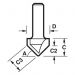 Click For Bigger Image: Trend Chamfer V Groove Router Cutter C045.